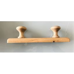 Porte manteau arrondi2 patères bois clair 