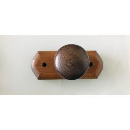 Porte manteau 1 patère chêne foncé